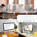 Tatuo 4 Pcs 47.2'' L x 15.8'' W Desk Privacy Panel Frosted Acrylic Office Desk Divider Partition with Adjustable Universal Base for Offices Schools Reception Area Call Centers
