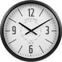 La Crosse Technology 16-Inch Sullivan Black Industrial Quartz Analog Wall Clock - 404-3041C