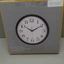 Bernhard Products Black Wall Clock Silent Non Ticking 12 Inch Quality Quartz Battery Operated Round Easy to Read Home/Office/Kitchen/Classroom/School Clocks