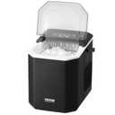 VEVOR Countertop Ice Maker, 9 Cubes Ready in 6 Mins, 26lbs in 24Hrs, Self-Cleaning Portable Ice Maker with Ice Scoop and Basket, Ice Machine with 2 Sizes Bullet Ice for Home Kitchen Office Bar Party