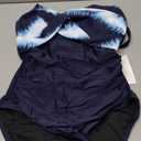 B2prity Women's One Piece Swimsuits Tummy Control Front Cross Bathing Suits Tie Back Slimming V Neck Swimwear (Medium)