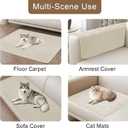 2 x Foxdecor Couch Covers for Dogs Washable, Non-Slip Fuzzy Pet Couch Covers for Sofa Pet Friendly, Dog Sofa Cover Protector. (Cream White, 28" x 28")