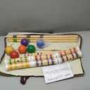 ropoda Six-Player Croquet Set with Wooden Mallets, Colored Balls, Sturdy Carrying Bag for Adults &Kids, Perfect for Lawn,Backyard,Park and More