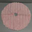 Lanpn Christmas Tree Skirt 16 inch, Faux Fur Xmas Tree Skirt Plush Winter Christmas Tree Mat for Small Mini Pencil Slim Artificial Trees Winter Home Party Indoor Xmas Decor (Pink, 40cm)