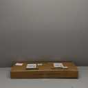 24" Rustic Elm Wood Floating Shelves, 8 Inch Deep Wall Shelves for Home Decor, Wall Mounted Floating Shelf with Invisible Bracket, Heavy-Duty Storage & Display Shelf for Living Room, Kitchen, Set of 2