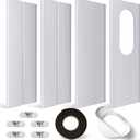 YoleShy Portable Air Conditioner Window Kit with Coupler Adjustable Window Seal for AC Unit, Sliding AC Vent Kit for Exhaust Hose, Universal for Ducting with 5.9 Inches Diameter