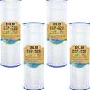 DLD CCP320 Pool Filter Cartridges, Compatible with Pentair Clean & Clear Plus 320, Replaces Pentair R173573、Unicel C-7470、Filbur FC-1976, PCC80-PAK4, L x OD:20 1/16"x 7"|320 sq.ft，4-Pack