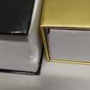 Sabary Set of 4 Decorative Books Boxes Faux Books Stacked for Coffee Tables Modern Home Bookshelves DIY Crafts Decor(Modern Style,Black and Gold)