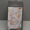 Country Kitchen Non Stick Silicone Utensil Set with Rounded Wood Handles for Cooking and Baking, 14 Piece Set, Khaki