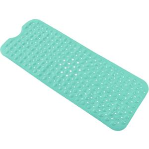 Anti-Slip Bathtub Shower mat, 39.3×15.7 inch（Approximately 100 × 40cm） Soft Oversized Machine Washable Non-Slip Bathtub mat with Drainage Holes, Bathroom Floor Suction Cup.（1-Opaque Mars Green）