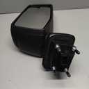 Replacement Passenger Right Side Door Mirror Textured Black and Chrome Cover Power Heated Glass Manual Folding with Blind Spot Glass For GMC Sierra 1500 from 2019 to 2024