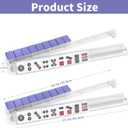 Mahjong Rack with Pushers, 4-Piece Premium Acrylic Mahjong Racks with Built-in Pushers & Rotating Bases - Crystal-Clear Set for Easy Play