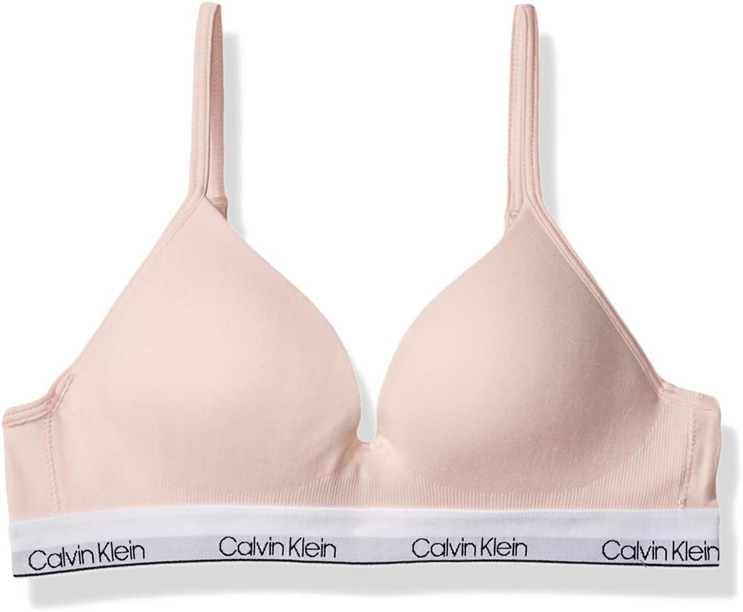 Calvin Klein Girls' Big Seamless Hybrid Bra ((34) 34A, Crystal Pink)