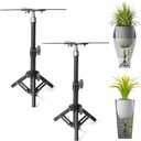 AZEAM Adjustable Plant Risers for Inside Pots, 2 PCS Planter Inserts Fillers 12"- 16" Raise for Large Flower Pots, Height Planter Lifter Stand with 4"-12" Top Support for Outdoor Indoor Plants