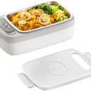 Cordless Electric Lunch Box for Adults, 14000mAh Rechargeable Auto Heated Lunch Box, 1L Protable Self-Heating Food Warmer for Car, Office, Travel, Picnic & outdoor