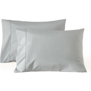 WINLIFE Standard Size Pillow Cases 2 Grey 100% Egyptian Cotton Standard Pillowcases Set of 2 (20''26''), Soft and Breathable Pillow Case, Grey