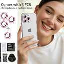 Compatible for iPhone 11, 11 Mini, 11 Pro & iPhone 11 Pro Max Camera Lens Protector (3+1 Pack) - Bling Sparkling Glitter, Anti-Scratch Camera Cover with Tempered Glass, Case Friendly (Pink)