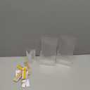 Acrylic Brochure Holder and Business Card Holder 2 Pack with 20 Self Adhesive Label Holders, Acrylic Display Stands for Countertops, Clear Plastic Flyer Holder for Magazines Pamphlets Booklets