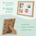 Lewrwet Dog Paw Print Kit with Fur Keepsake Keychain, Clay Paw Impression for Dogs, Easy DIY Pet Memorial Gift, Personalized Puppy Paw Print Ornament for Dog Lovers