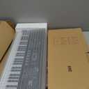 61 Key Keyboard Piano with Stand, Portable Electric Piano Keyboard Kit for Beginners with Stand, Microphone,Note Stickers, Music Rest, Digital Music Keyboard Built-In Speakers