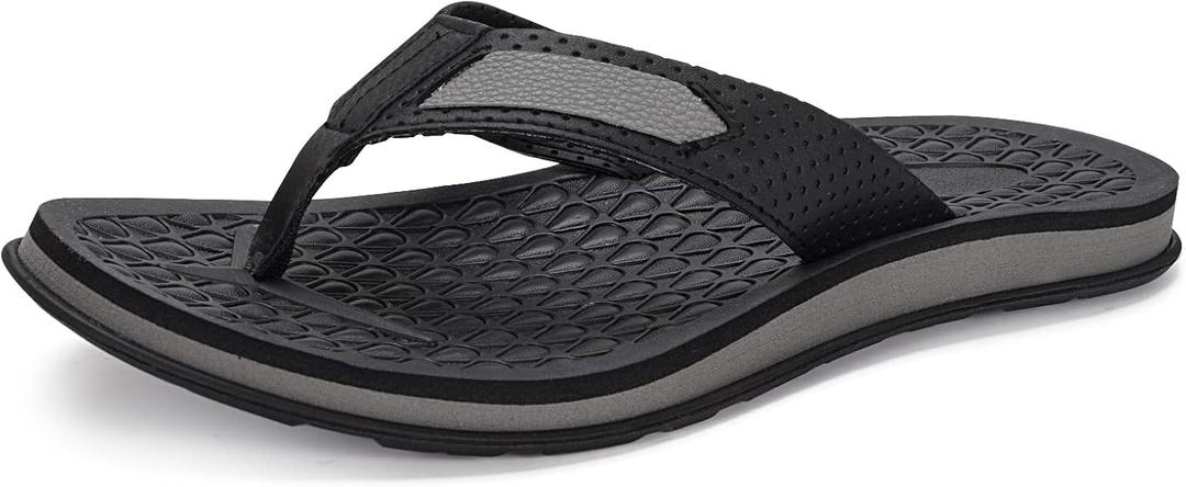 MALIDA Mens Flip Flops Non-Slip Bathroom Shower Shoes Cushion foam Indoor and Outdoor Thong Sandals Size 13