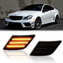 LED Side Marker Lights for 2008-2011 Mer'cedes-Benz Pre-LCI W204 C250 C300 C350 & 2008-2013 C63 AMG & 2005-2007 SL66 AMG, Smoked Len 2PCS (Amber)