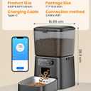 oneisall Automatic Cat Feeder, WiFi Cat Food Dispenser with App Control, Auto Cats Feeder Automatic for Dry Food, Smart Pet Food Dispenser with Portion Control for Small Pets Indoor, Black