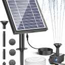 Biling Solar Fountain for Bird Bath, Solar Panel Kit Outdoor Solar Water Pump with 4ft Tubing for Hummingbird Bath, Small Pond and Fish Tank