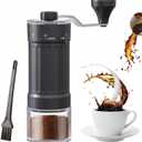 Manual Coffee Grinder, 40 External Adjustable Settings, Portable Conical Ceramic Burr Coffee Bean Grinder, 30g Hand Crank Coffee Mill for Espresso, Pour Over, French Press, Travel, Camping, Office