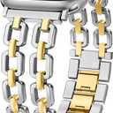 Wearlizer Compatible with Apple Watch Bands 41/40/38/44/45/46/49/42mm Women, Dressy Fancy Metal Chain Pretty Strap Designer Gold Silver Bracelet for iWatch Series 11 10 9 8 7 6 5 4 3 SE/Ultra 3 2 1