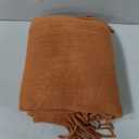 Homiest Decorative Knitted Throw Blanket with Fringe, Lightweight Acrylic Knit Blanket, Soft & Cozy Tassel Throw for Couch Sofa Bed (Camel Brown, 50 x 60 Inch)