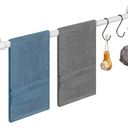 Industrial Pipe Towel Rack Towel Bar, Heavy Duty Wall Mounted Rustic Farmhouse Bath Towel Holder for Bathroom (White, 28 inch)