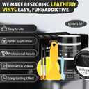 SEISSO Leather Repair Kit for Furniture, Black Vinyl Repair Kit with Mink Oil, Car Interior Leather Recoloring Balm for Scratches, Fading Shoes, Car Seat, Sofa