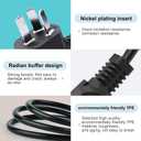 10FT Universal 3 Prong AC Treadmills Power Cord Replacement for Horizon Fitness Treadmills Ellipticals, Superfit, BowFlex Treadmills, Sole,Goplus, Vibration Plate Walking Pad Treadmills Charger Cable