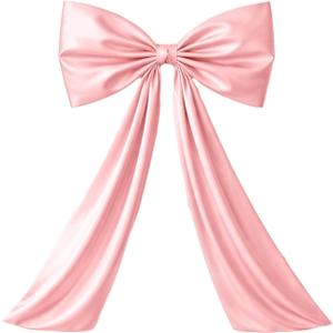 Pink Large Bow Decor Big Bow Coquette Birthday Decoration for Room Giant Satin Ribbon Tie for Party Backdrop Wedding Bridal Shower Valentine's Day Wall Hanging Decor (24 x 36 Inches)