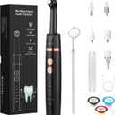 Tooth Polisher - SIQUER Plaque Remover for Teeth Whitening Dental Tools Electric Tartar Polishing Teeth Cleaning Kit with LED Light 5 Speed Modes with 5 Replacement Brush Heads (Black)