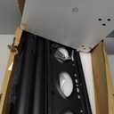 Rfiver Swivel Floor TV Stand with Mount for 32-60 inch TVs up to 88 lbs, Height Adjustable Tall TV Stand with Wood Base, Saving Space Design for Bedroom, Living Room and Corner, Max VESA 400x400mm (Black)