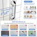 2 Pack 12 Inch Elderly Heavy Duty Shower Handle, Seniors Grab Bars for Bathtubs, Suction Cup Removable Handrails, Safety Bathroom Grip for Handicap (White and Black)