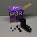 PUR Vertical Faucet Mount Water Filtration System with Lead Reducing Filter for Cleaner, Filtered Tap Water, Lasts 100 Gallons, Sink Water Filter, Fits Most Kitchen or Bathroom Faucets, Black