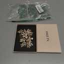 SWEETV Handmade Wedding Hair Comb Clip Rhinestone Bridal Hair Comb Piece, Gold Hair Accessories for Brides Wedding