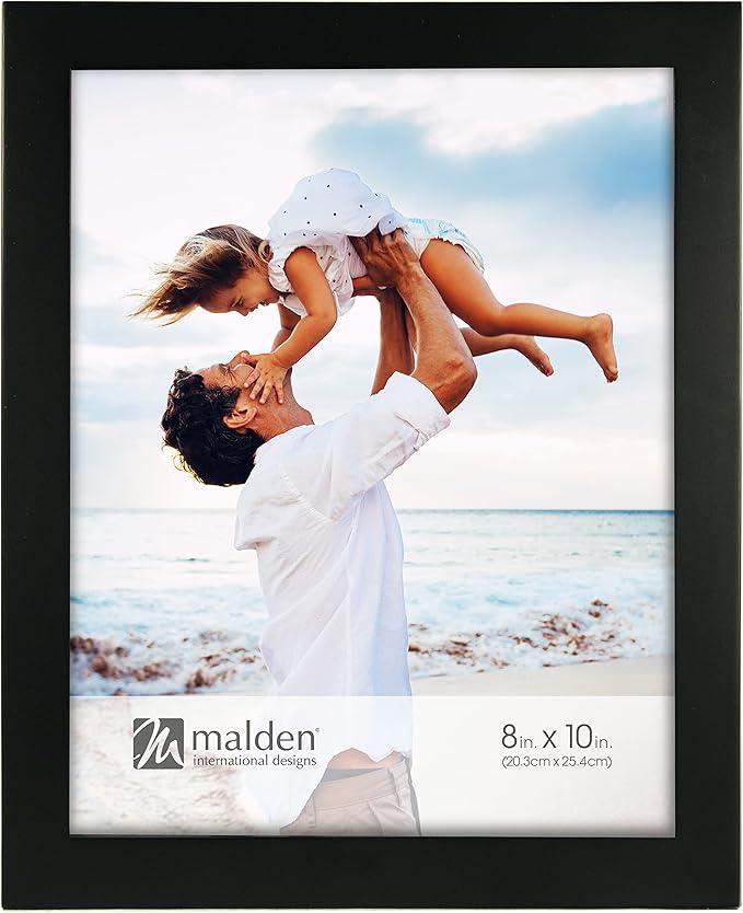 Malden International Designs 8x10 Black Linear Picture Frame