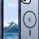SUPFINE Magnetic for iPhone 17e Case/iPhone 16e Case 2025 (Compatible with MagSafe)(Military Grade Drop Protection) Slim Translucent Matte Shockproof with Anti-Fingerprint Phone Case,Navy Blue