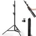 Photography Light Stand, 110"/9.2ft/280cm Portable Reverse Folding Tripod with Travel Bag Aluminum Heavy Duty for Camera,Video,Softboxes,Umbrell,Wedding Outdoor Video Shooting