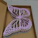 Yerliker 5 Pcs Wooden Large Butterfly Centerpieces for Tables 10 x 7 Inch 3D Butterfly Party Decorations for Birthday Baby Shower Wedding Tabletop Ornaments Tea Party Decor