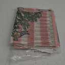 AVOIN colorlife Pink Christmas Snowman Reindeer Gloves Eucalyptus Throw Pillow Covers, 18 x 18 Inch Winter Holiday Stripes Cushion Case Decoration for Sofa Couch Set of 4