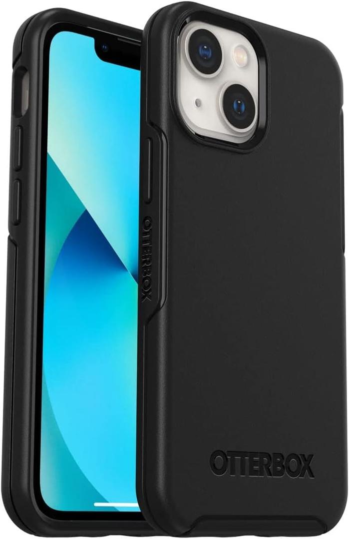 OtterBox iPhone 13 mini & iPhone 12 mini Symmetry Series Case - Black, Ultra-Sleek, Wireless Charging Compatible, Raised Edges Protect Camera & Screen
