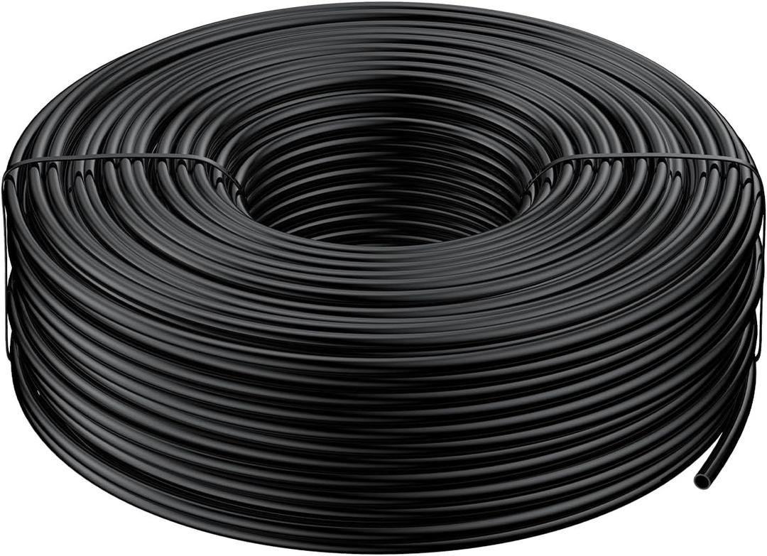 Pawfly 200 ft. 1/4 Drip Irrigation Tubing, Black Distribution Tubing for Drip Irrigation System, Polyethylene Drip Line, Drip Irrigation Hose Tube for Quick-Connect Drip Irrigation Emitters