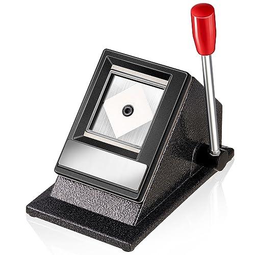 Gisafai Table Top Passport ID Photo Die Cutter 2 x 2 Inches Passport Photo Picture Manual Cutter Punch for U. S. Office Home School Supplies