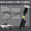 Rear Shock Struts w/ADS for Mercedes-Benz GLE 350 450 580 4Matic 2020-2021