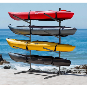 Zlinke Kayak Storage Rack, Heavy Duty Kayak Racks for Garage and Outdoor Storage, Storage Rack for Kayak, Canoe, Surfboard & Paddleboard
